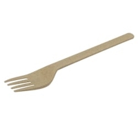 Greenbox Mehrweg Take away Gabel Häppy Cutlery,  18 cm,  natur DSE063441,  1 Packung = 60 Stück
