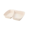 Greenbox Mehrwegbehälter Häppy Box,  HP4/2,  2-geteilt DFC008431,  1 Packung = 15 Stück,  Farbe: cashew / creme weiß