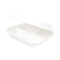 Greenbox Menüschale mit Klappdeckel,  HP4/3,  rechteckig,  3-geteilt DFC013371,  1 Packung = 50 Stück