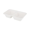 Greenbox Menüschale,  rechteckig,  1000 ml,  2-geteilt DFC01296,  1 Karton = 10 Packungen à 50 Stück