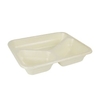 Greenbox Menüschalen,  Zellulose,  natur,  950 ml,  3-geteilt DFC096301,  1 Packung = 110 Stück