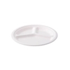 Greenbox Menüteller,  Zuckerrohr,  rund,  3-geteilt DTW01460,  1 Karton = 10 Packungen à 50 Stück,  Ø 26 cm