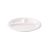 Greenbox Menüteller,  Zuckerrohr,  rund,  3-geteilt DTW014651,  1 Packung = 50 Stück,  Ø 22 cm