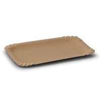 Greenbox Pappteller,  braun,  rechteckig DTW06012,  1 Packung = 50 Stück,  Maße (L x B): 13 x 20 cm