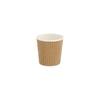 Greenbox Riffelbecher braun,  100 ml,  Ø 6, 2 cm DHD049021,  1 Packung = 25 Stück