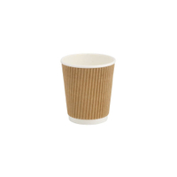 Greenbox Riffelbecher braun,  200 ml,  Ø 8 cm DHD049251,  1 Packung = 25 Stück