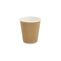 Greenbox Riffelbecher braun,  250 ml,  Ø 9 cm DHD04926,  1 Karton = 20 Packungen à 25 Stück