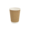 Greenbox Riffelbecher braun,  300 ml,  Ø 9 cm DHD049421,  1 Packung = 25 Stück