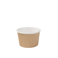 Greenbox Riffelbecher Suppen,  braun,  375 ml DFC08740,  1 Karton = 20 Packungen à 25 Stück
