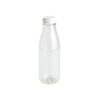 Greenbox rPET Smoothie Flasche,  bruchfest & klar,  500 ml DCD03038,  1 Karton = 198 Stück,  Deckelfarbe: weiß