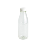 Greenbox rPET Smoothie Flasche,  bruchfest & klar,  500 ml DCD03038,  1 Karton = 198 Stück,  Deckelfarbe: weiß