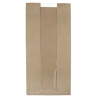 Greenbox Sichtstreifenbeutel L,  braun,  20 + 11 x 41 cm DRE02148,  1 Karton = 500 Stück