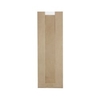 Greenbox Sichtstreifenbeutel M,  braun,  14 + 7 x 41 cm DRE02143,  1 Karton = 500 Stück