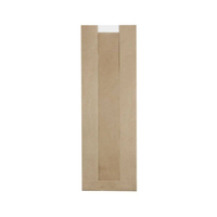 Greenbox Sichtstreifenbeutel M,  braun,  14 + 7 x 41 cm DRE02143,  1 Karton = 500 Stück