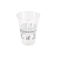 Greenbox Smoothiebecher,  PLA Becher,  Ø 9, 6 cm DCD00251,  1 Karton = 20 Packungen à 50 Stück,  Fassungsvermögen: 400 ml