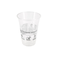 Greenbox Smoothiebecher,  PLA Becher,  Ø 9, 6 cm DCD002511,  1 Packung = 50 Stück,  Fassungsvermögen: 400 ml