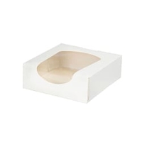 Greenbox Tortenschachteln mit Sichtfenster,  600 ml DFC08111,  1 Karton = 250 Stück,  Farbe: weiß