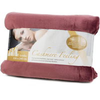 Gözze PREMIUM CASHMERE-Feeling Mikrofaserdecke,  220 x 240 cm 40128-40-220240,  Farbe: beere