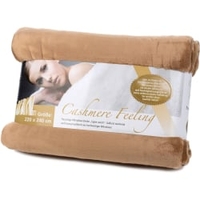 Gözze PREMIUM CASHMERE-Feeling Mikrofaserdecke,  220 x 240 cm 40128-70-220240,  Farbe: sand