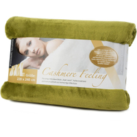 Gözze PREMIUM CASHMERE-Feeling Mikrofaserdecke,  220 x 240 cm 40128-80-220240,  Farbe: limone