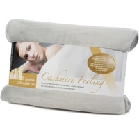Gözze PREMIUM CASHMERE-Feeling Mikrofaserdecke,  220 x 240 cm 40128-90-220240,  Farbe: silber