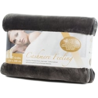 Gözze PREMIUM CASHMERE-Feeling Mikrofaserdecke,  220 x 240 cm 40128-91-220240,  Farbe: anthrazit