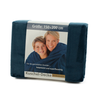 Gözze PREMIUM-MEMPHIS Mikrofaserdecke,  150 x 200 cm 88769-50-150200,  Farbe: marineblau