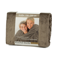 Gözze PREMIUM-MEMPHIS Mikrofaserdecke,  150 x 200 cm 88769-71-150200,  Farbe: taupe