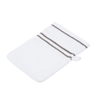 Gözze RIO Waschhandschuh,  weißgrundig,  16 x 21 cm 141-92-1,  Farbe: taupe
