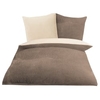 Gözze Superflausch Wende-Bettwäsche,  155 x 220 cm 40028-71-5520,  Farbe: taupe / wollweiß