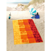 Gözze Velours Jacquard Strandtuch,  100 x 160 cm 10001-21,  Dessin: Seestern rot