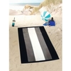 Gözze Velours Jacquard Strandtuch,  100 x 160 cm 10001-24,  Dessin: Streifen anthrazit