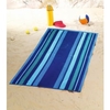 Gözze Velours Jacquard Strandtuch,  100 x 160 cm 10001-26,  Dessin: Streifen blau / petrol