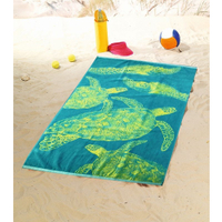 Gözze Velours Jacquard Strandtuch,  100 x 160 cm 10001-31,  Dessin: Schildkröte
