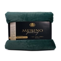 Gözze Wendewohndecke MERINO,  180 x 220 cm 40164-85-180220,  Farbe: dunkelgrün