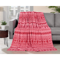 Gözze Winterzauber Heimdecke,  150 x 200 cm 40151-37-150200,  Farbe: rot