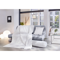 Gözze Wohndecke UNI farbig,  gesteppt,  150 x 200 cm 40123-10-150200,  Farbe: creme