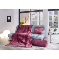 Gözze Wohndecke UNI farbig,  gesteppt,  150 x 200 cm 40123-40-150200,  Farbe: beere