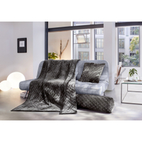 Gözze Wohndecke UNI farbig,  gesteppt,  150 x 200 cm 40123-71-150200,  Farbe: taupe
