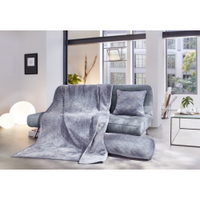 Gözze Wohndecke UNI farbig,  gesteppt,  150 x 200 cm 40123-90-150200,  Farbe: silber