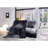 Gözze Wohndecke UNI farbig,  gesteppt,  150 x 200 cm 40123-91-150200,  Farbe: anthrazit