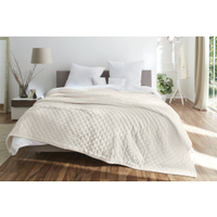 Gözze Wohndecke UNI farbig,  gesteppt,  220 x 260 cm 40123-10-220260,  Farbe: creme