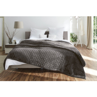Gözze Wohndecke UNI farbig,  gesteppt,  220 x 260 cm 40123-71-220260,  Farbe: taupe