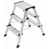 Hailo D60 StandardLine Aluminium-Klapptritt 4443-701,  2 x 3 Alu-Stufen,  Arbeitshöhe: max. 235 cm