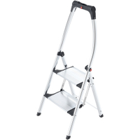 Hailo K100 TopLine Klapptritt 4302-301,  2 breite Aluminium-Stufen,  Arbeitshöhe: 225 cm