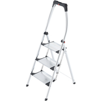 Hailo K100 TopLine Klapptritt 4303-301,  3 breite Aluminium-Stufen,  Arbeitshöhe: 250 cm