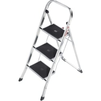 Hailo K30 Aluminium-Klapptritt 4393-801,  3 Stahl-Stufen,  Arbeitshöhe: max. 245 cm