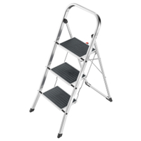 Hailo K70 Standardline Trittleiter 4393-801,  3 Stahl-Stufen,  Arbeitshöhe: max. 270 cm