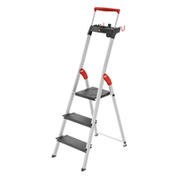 Hailo L100 TopLine Sicherheits-Stehleiter 8050-307,  Arbeitshöhe: max. 263 cm,  3 Stufen