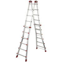 Hailo MTL 670 Alu-Multifunktions-Teleskopleiter 7524-157,  4 x 6 Sprossen,  max. Arbeitshöhe: 675 cm (als Anlegeleiter)